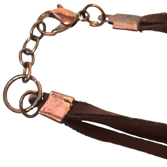 Chunky Brass Brutalist Braided Seed Bead Primitive Necklace Collar Choker Boho - Picture 8 of 12